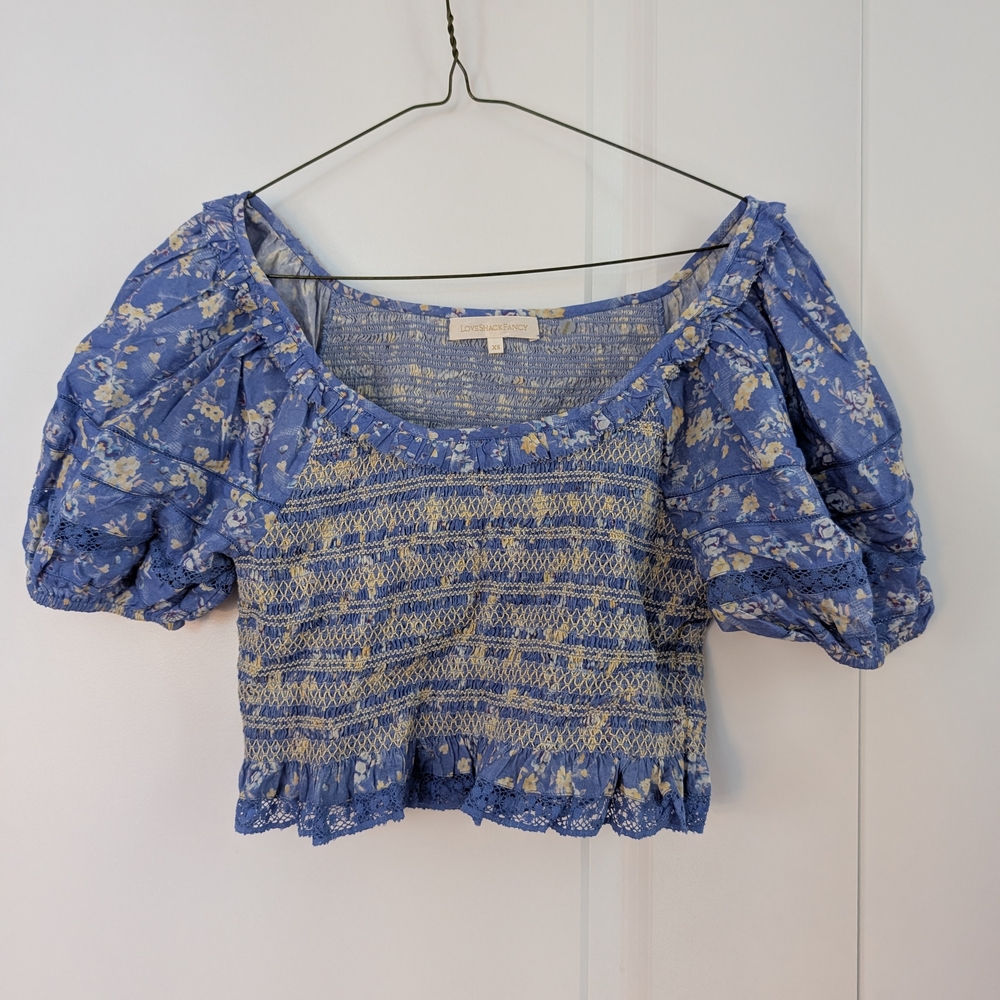 LoveShackFancy Molly Puff sleeve Blouse